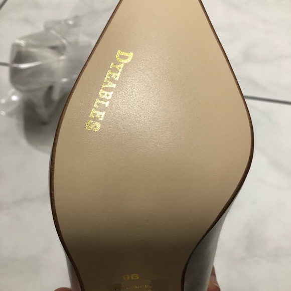 Dyeables debutante satin white pumps high heels size 9B NEW WITH DEFECTS - Picture 6 of 8